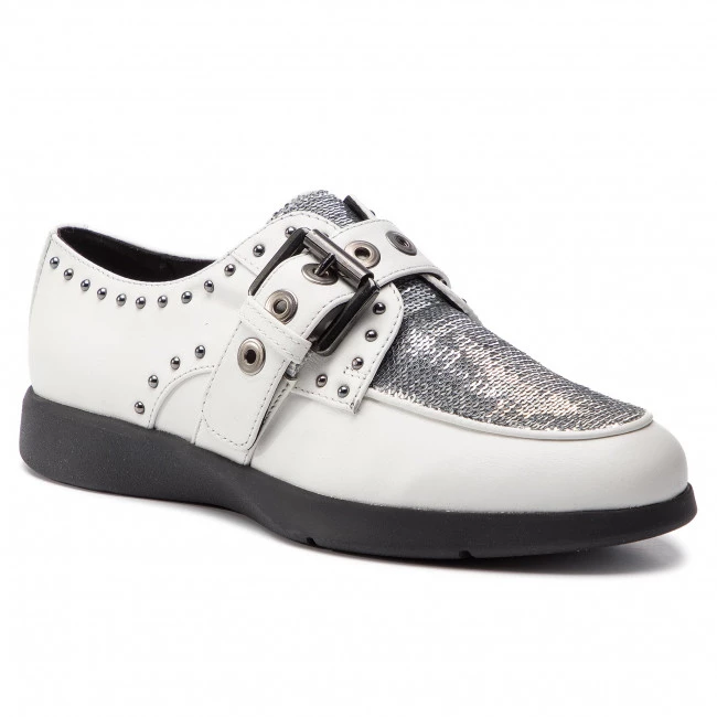 Chaussures Basses GEOX - D Arjola G D92DHG 043AY C0007 White/Silver Blanc, Argent