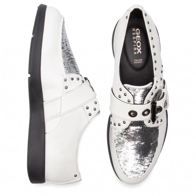 Chaussures Basses GEOX - D Arjola G D92DHG 043AY C0007 White/Silver Blanc, Argent â Image 5
