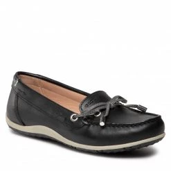 Chaussures Basses Mocassins GEOX - D Vega Moc B D92DNB 043BC C0005 Black/Dk Grey Noir