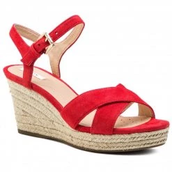 Mules Et Sandales Espadrilles GEOX - D Soleil A D92N7A 00021 C7452 Scarlet Rouge