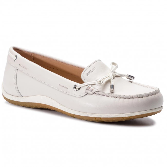 Chaussures Basses Mocassins GEOX - D Vega Moc B D92DNB 043BC C1002 Off White Blanc