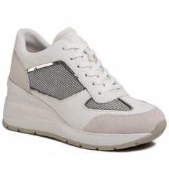 Chaussures Basses Sneakers GEOX - D Zosma A D028LA 0AS85 C1303 Lt Grey/White Blanc