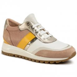 Chaussures Basses Sneakers GEOX - D Tabelya A D02AQA 02211 C5Q1Z Dk Skin/White Multicolore, Rose