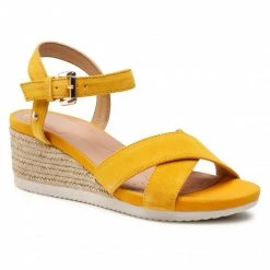 Mules Et Sandales Espadrilles GEOX - D Ischia Corda C D02HHC 00022 C2004 Lt Yellow Jaune