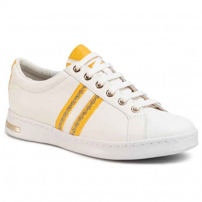 Chaussures Basses Sneakers GEOX - D Jaysen A D921BA 08554 C1372 White/Lt Yellow Blanc