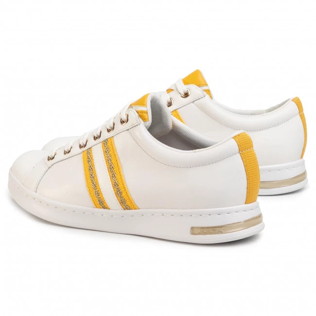 Chaussures Basses Sneakers GEOX - D Jaysen A D921BA 08554 C1372 White/Lt Yellow Blanc â Image 3