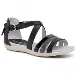 Mules Et Sandales Sandales GEOX - D Sand.Vega D D02R6D 054AJ C0005 Black/Dk Grey Noir