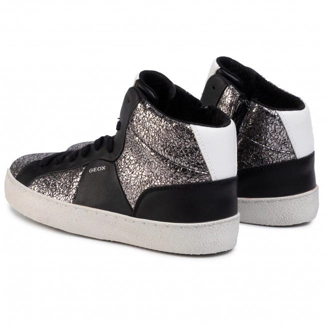 Chaussures Basses Sneakers GEOX - D Warley B D92FBB 0KYBC C0474 Argent Noir Noir, Argent – Image 3