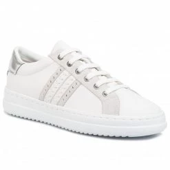 Chaussures Basses Sneakers GEOX - D Pontoise DD02FED 085BN C0007 White/Silver Blanc
