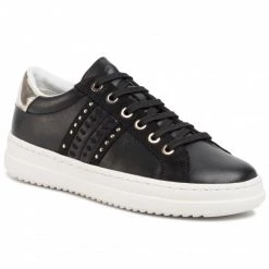 Chaussures Basses Sneakers GEOX - D Pontoise D D02FED 085BN C9258 Black/Lt Gold Noir