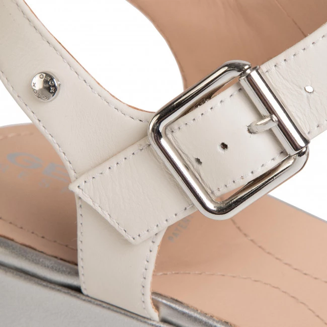 Mules Et Sandales Sandales GEOX - D Pisa D D02GUD 0CF85 C0628 Silver/Off Wht Beige, Argent – Image 6