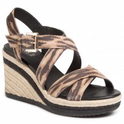 Mules Et Sandales Espadrilles GEOX - D Ponza A D02GVA 00007 C9352 Black/Biscuit Marron