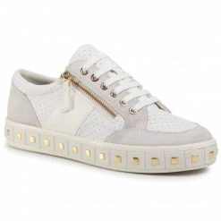 Chaussures Basses Sneakers GEOX - D Leelu' E D94FFE 08522 C1352 White/Off White Blanc