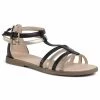 Mules Et Sandales Sandales GEOX - J S.Karly G. D J7235D 054AJ C0531 S Black/Platinum Noir, Or