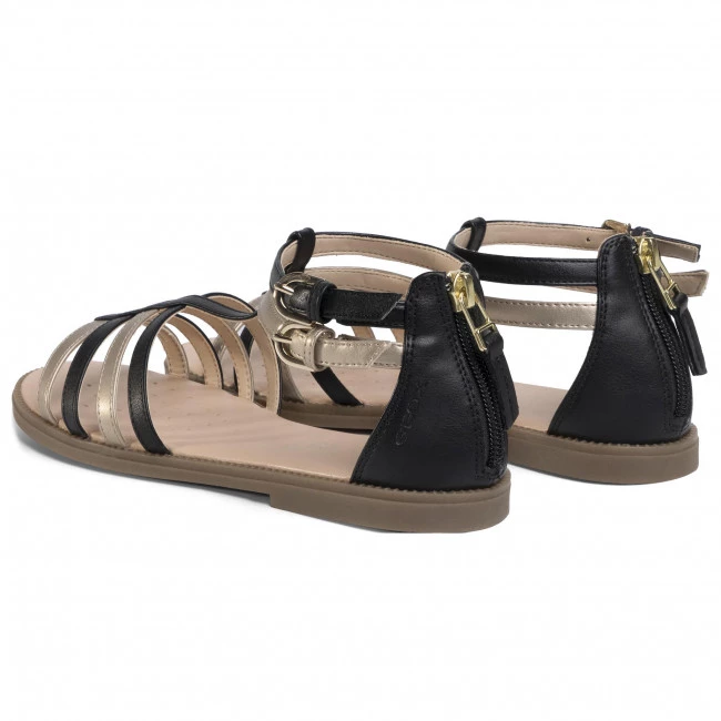 Mules Et Sandales Sandales GEOX - J S.Karly G. D J7235D 054AJ C0531 S Black/Platinum Noir, Or – Image 3