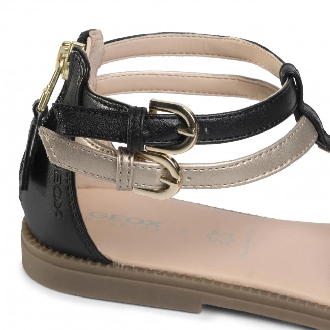 Mules Et Sandales Sandales GEOX - J S.Karly G. D J7235D 054AJ C0531 S Black/Platinum Noir, Or – Image 6