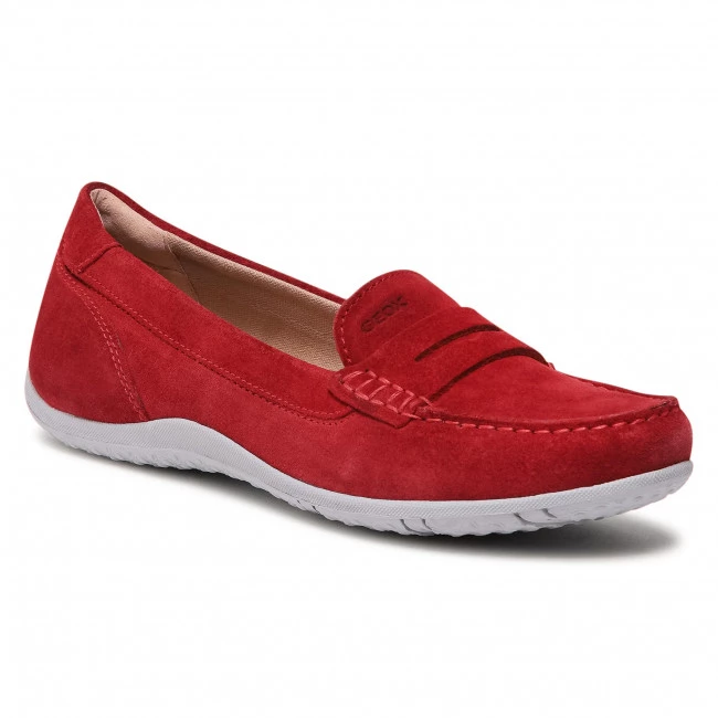 Chaussures Basses Mocassins GEOX - D Vega Moc A D92DNA 00022 C7017 Red Rouge