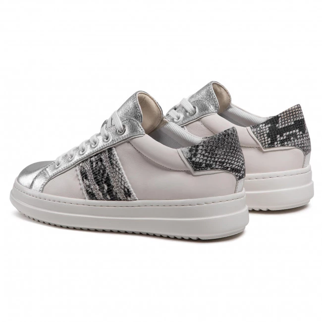 Chaussures Basses Sneakers GEOX - D Pontoise B D15FEB 085CF C0626 Off White/Silver Blanc â Image 3