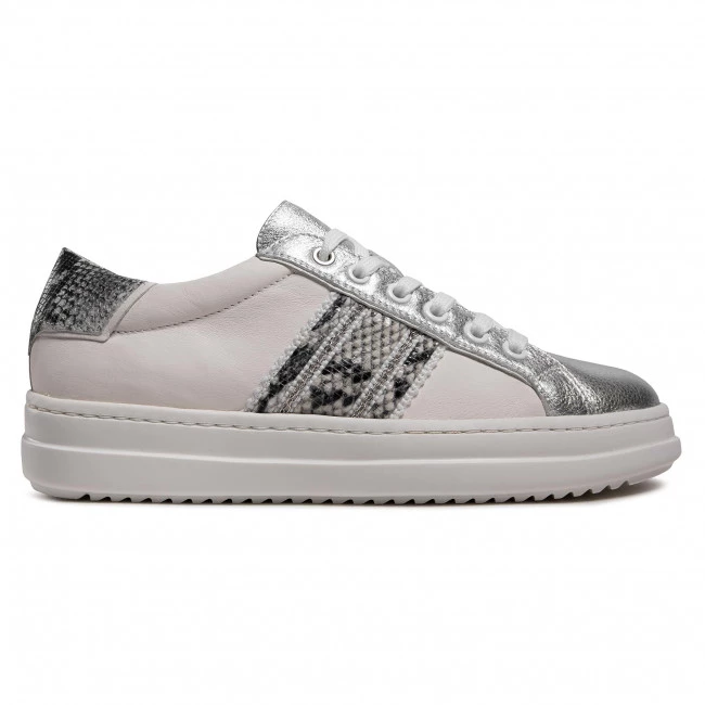 Chaussures Basses Sneakers GEOX - D Pontoise B D15FEB 085CF C0626 Off White/Silver Blanc â Image 2