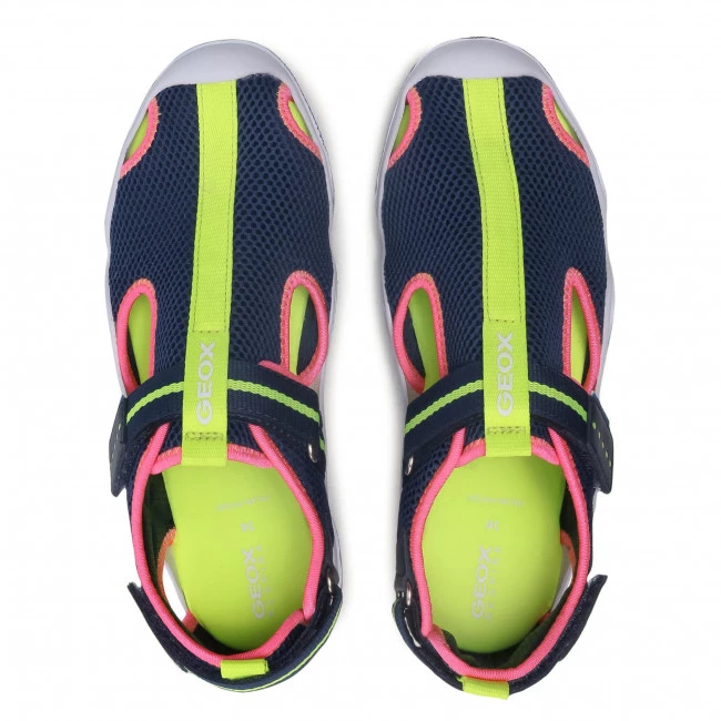 Chaussures Basses GEOX - J Wader G. A J1508A-01454 CF48L D Navy/Fluo Fuchsia Bleu Marine, Multicolore â Image 6