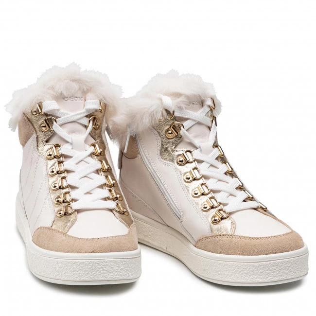 Chaussures Basses Sneakers GEOX - D Leelu' A D16FFA 08522 C1181 Off White/Lt Taupe Blanc â Image 5