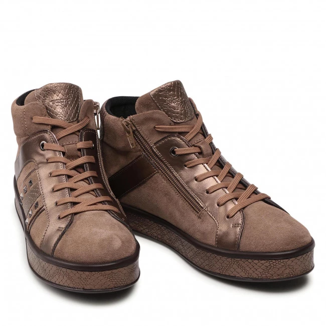 Chaussures Basses Sneakers GEOX - D Leelu' B D16FFB 022PV C5005 Dk Beige Marron â Image 5