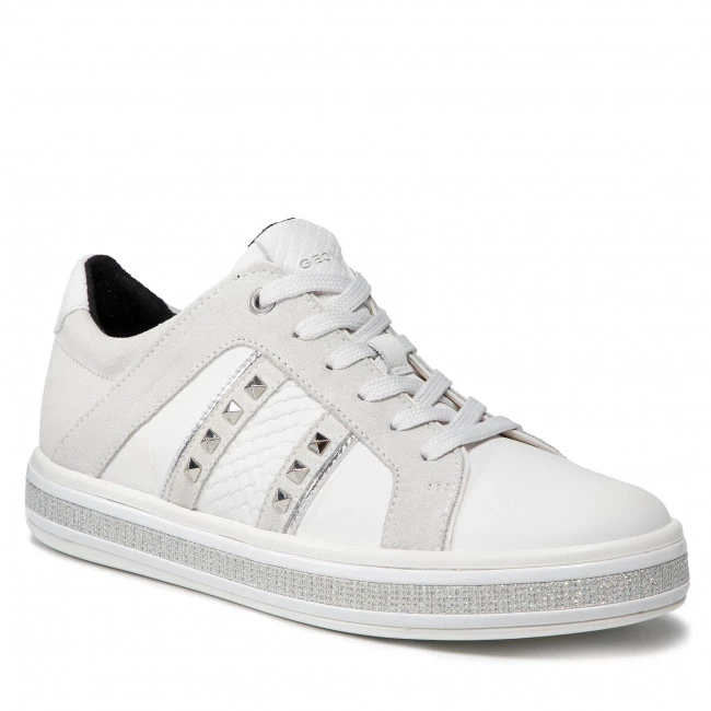 Chaussures Basses Sneakers GEOX - D Leelu' C D16FFC 08522 C1352 White/Off White Blanc