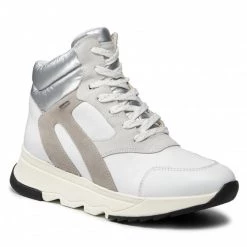 Chaussures Basses Sneakers GEOX - D Falena B Abx B D16HXB 046FU C0007 White/Silver Blanc