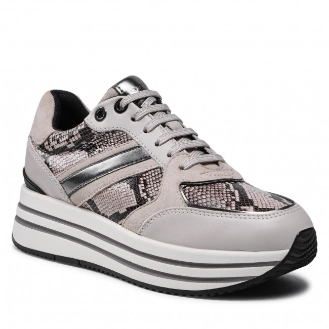 Chaussures Basses Sneakers GEOX - D Kency B D16QHB 04185 C5M1J Dk Beige/Ice Gris