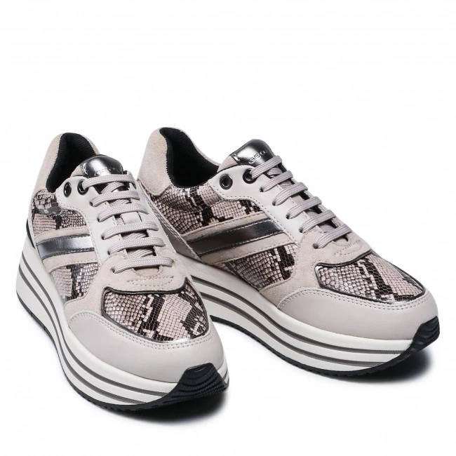 Chaussures Basses Sneakers GEOX - D Kency B D16QHB 04185 C5M1J Dk Beige/Ice Gris â Image 5