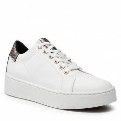Chaussures Basses Sneakers GEOX - D Skyely C D16QXC 085MA C1327 White/Lt Gold Blanc