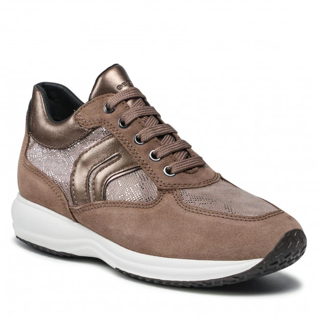 Chaussures Basses Sneakers GEOX - D Happy B D1662B 0PZ22 C5005 Dk Beige Marron