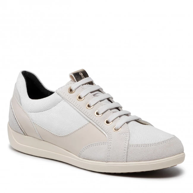 Chaussures Basses Sneakers GEOX - D Myria B D1668B 022PZ C1002 Off White Beige, Blanc