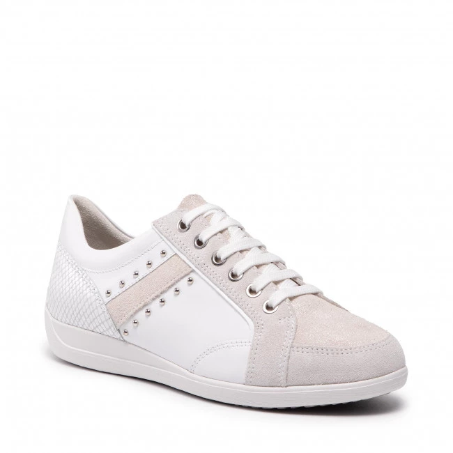 Chaussures Basses Sneakers GEOX - D Myria H D0468H 08577 C1352 White/Off White Blanc