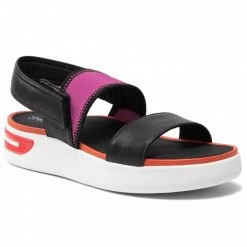 Mules Et Sandales Sandales GEOX - D Ottaya Sand B D02CMB 000BC C0038 Black/Orange Noir