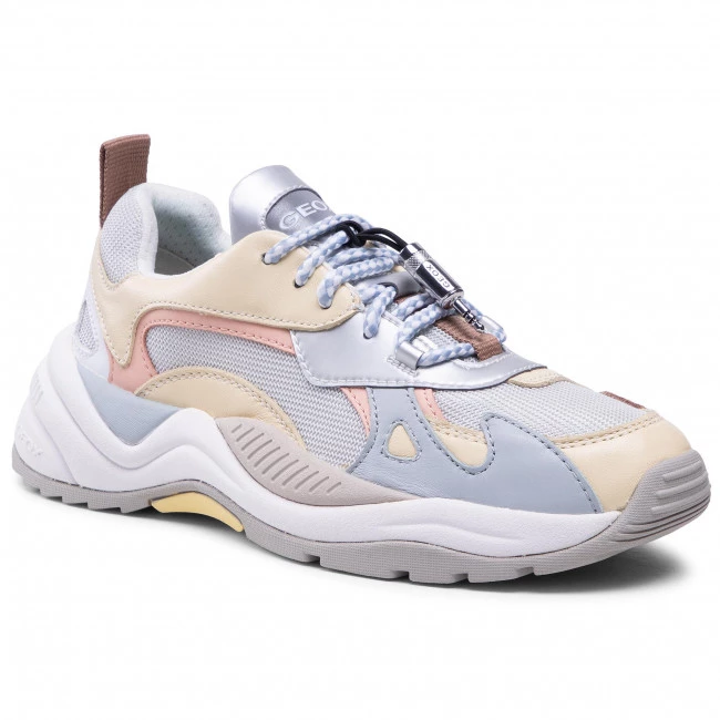 Chaussures Basses Sneakers GEOX - T02 A T94BUA 08514 C2036 Lt Yellow/Lt Grey Multicolore