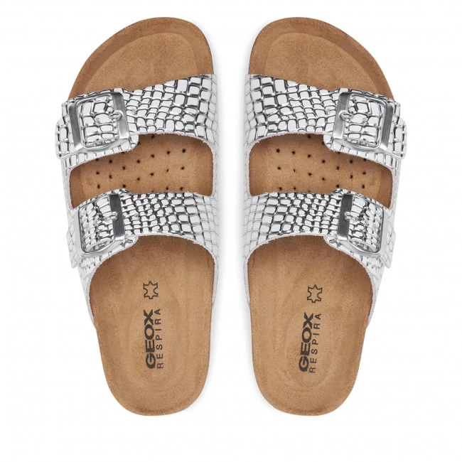 Mules Et Sandales Mules / Sandales De Bain GEOX - D Brionia A D15LSA 00040 C1007 Silver Argent â Image 6