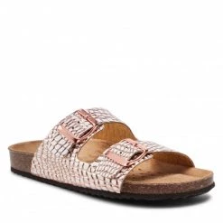 Mules Et Sandales Mules / Sandales De Bain GEOX - D Brionia A D15LSA 00040 C8124 Rose Gold Blanc, Or