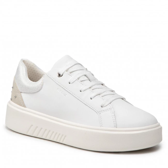 Chaussures Basses Sneakers GEOX - D Nhenbus D168DA 085BN C0007 White/Silver Blanc