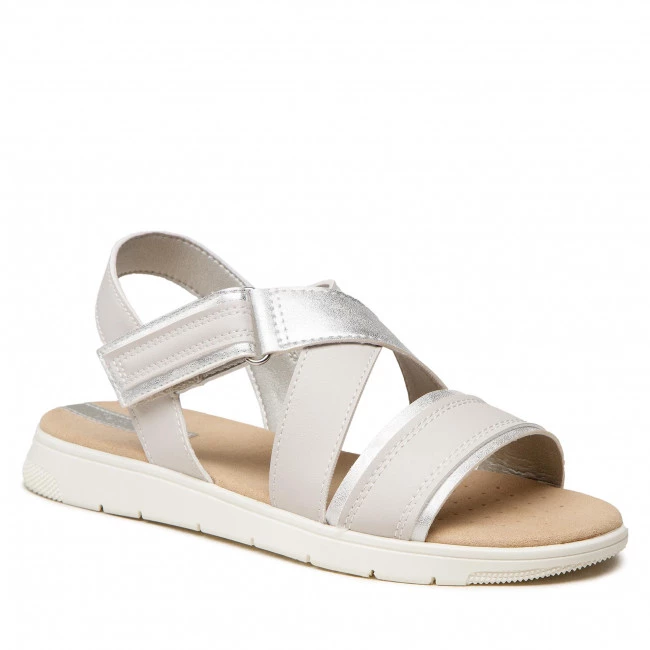 Mules Et Sandales Sandales GEOX - D Dandra D D25NND 054AJ C1002 Off White Argent