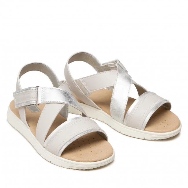 Mules Et Sandales Sandales GEOX - D Dandra D D25NND 054AJ C1002 Off White Argent â Image 5