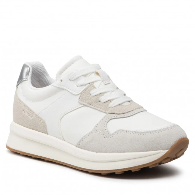 Chaussures Basses Sneakers GEOX - D Runntix B D25RRB-01122 C1352 White/Off White Blanc, Gris