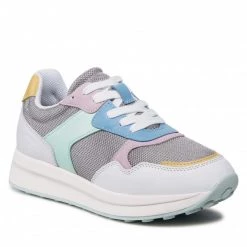 Chaussures Basses Sneakers GEOX - D Runntix B D25RRB 01485 C1303 Lt Grey/White Multicolore, Gris