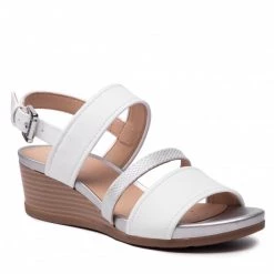 Mules Et Sandales Sandales GEOX - D Marykarmen B D258QB 0BC6P C0007 White/Silver Blanc