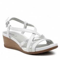 Mules Et Sandales Sandales GEOX - D Marykarmen D D258QD 0HH6P C000 White/Silver Blanc