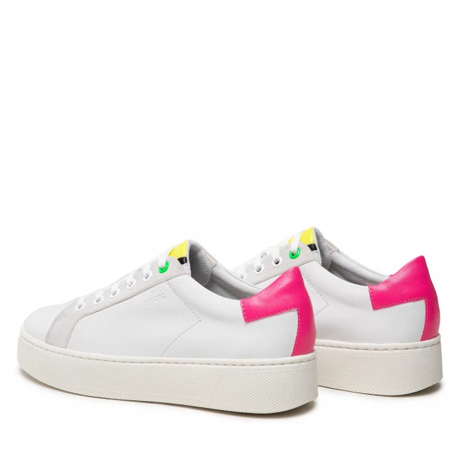 Chaussures Basses Sneakers GEOX - D Skyely C D16QXC 08554 C0835 Off White/Fuchsia Blanc â Image 3