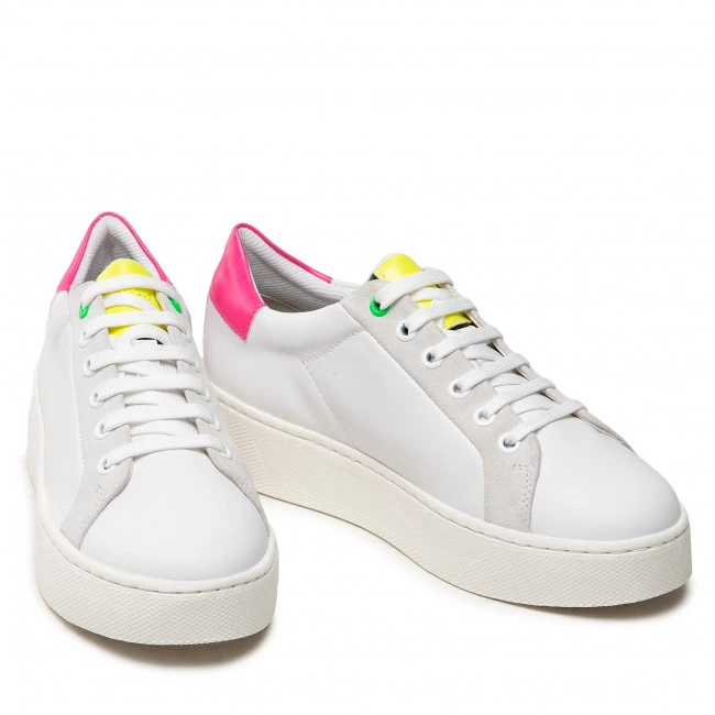 Chaussures Basses Sneakers GEOX - D Skyely C D16QXC 08554 C0835 Off White/Fuchsia Blanc â Image 5