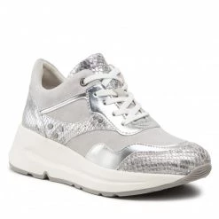 Chaussures Basses Sneakers GEOX - D Backsie A D25FLA-022RY C1355 Lt Grey/Silver Gris