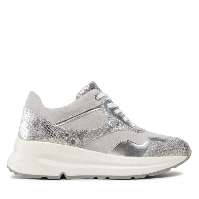 Chaussures Basses Sneakers GEOX - D Backsie A D25FLA-022RY C1355 Lt Grey/Silver Gris – Image 2