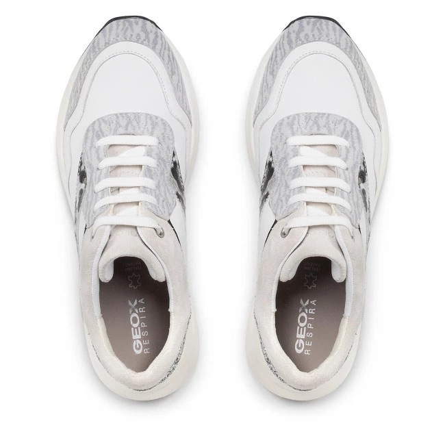 Chaussures Basses Sneakers GEOX - D Backsie A D25FLA 0PZ85 C1995 White/Lt Grey Blanc â Image 6